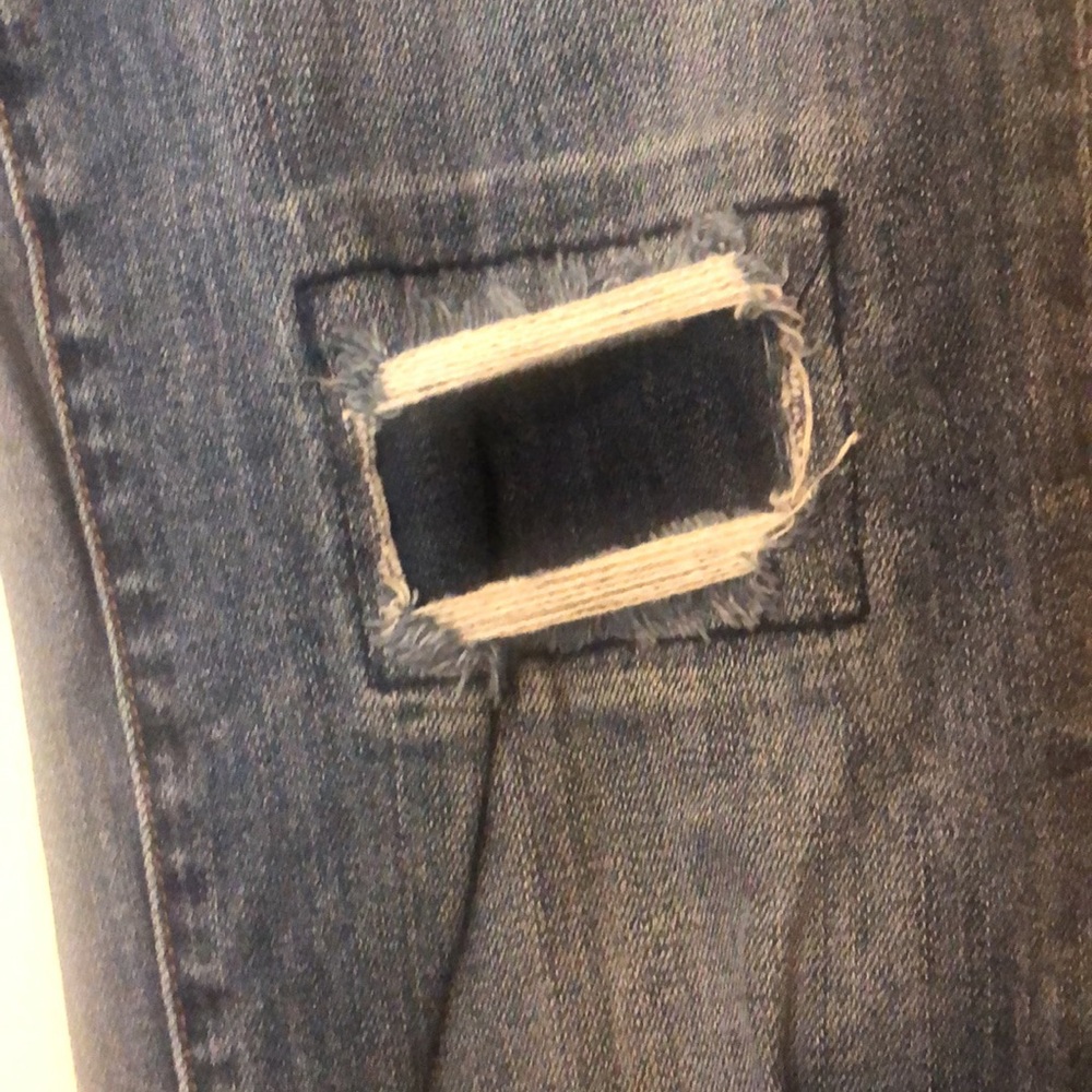 Kut from the Kluth Jeans Cameron straight leg Crop jean patchwork SZ 4 - Picture 3 of 5